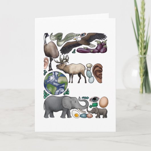 Carte de note du monogramme "E" (Devant)