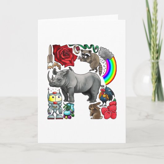 Carte de note du monogramme "R" (Devant)