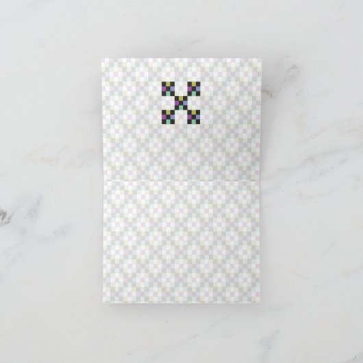 Carte de note du Motif cool à neuf patchs (Intérieur)