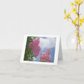 Carte de note du Myrte de crêpe (Fleur jaune)