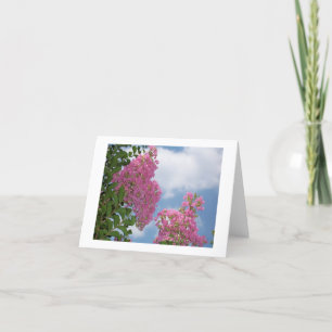 Carte de note du Myrte de crêpe