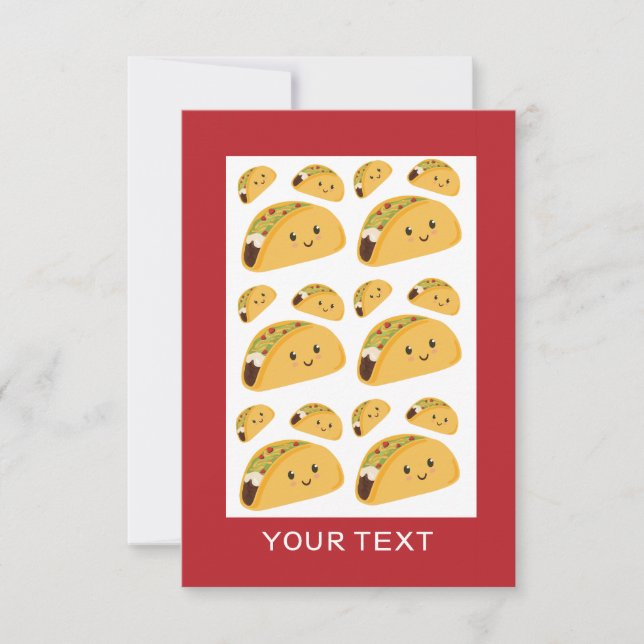 Carte de note du nom du Motif Taco (Devant)