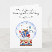 Carte de note du Nouvel An du Merci des Fêtes