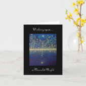 Carte de note éclairée par la lune de nuit (Fleur jaune)