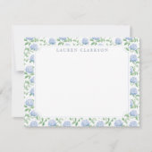 Carte de note élégante de bordure de jardin d'hort (Devant)
