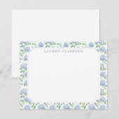 Carte de note élégante de bordure de jardin d'hort (Devant / Derrière)