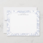Carte de note élégante en toile bleue (Devant)