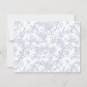 Carte de note élégante en toile bleue (Dos)