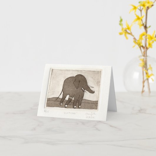 Carte de note ELEPHAND (Fleur jaune)