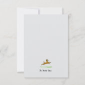 Carte de note Empreinte de patte de chien d'aquare (Dos)