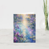 Carte de note en aquarelle Iris Reflections (Devant)