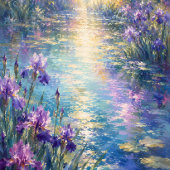 Carte de note en aquarelle Iris Reflections