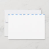 Carte de note en bande couleur Merci bleu (Dos)