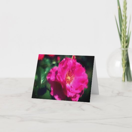 Carte de note en blanc d'Art rose Rose Flower (Devant)