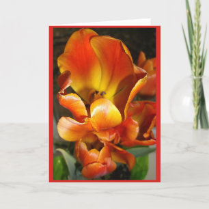 Carte de note en blanc TULIPS