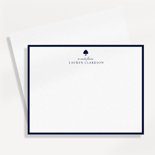 Carte de note en chêne Navy