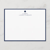 Carte de note en chêne Navy (Devant)