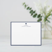 Carte de note en chêne Navy (Debout devant)