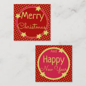 Carte de note en papier de Noël Sweet Mini Star (Devant / Derrière)