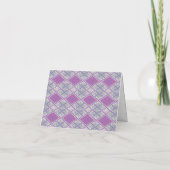 CARTE DE NOTE EN TRICOT ARGYLE LILAS / Horizontale (Dos)