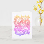 CARTE DE NOTE EN TRICOT FLEURI (Fleur jaune)