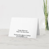 Carte de note ensoleillée de Merci d'après-midi (Dos)