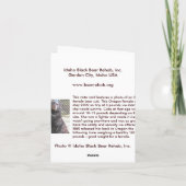 Carte de note 'Envoi d'un étreinte d'ours' (Dos)