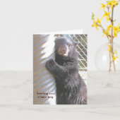 Carte de note 'Envoi d'un étreinte d'ours' (Fleur jaune)