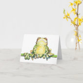 Carte de note fabuleuse de grenouille - 5,6" x 4" (Fleur jaune)