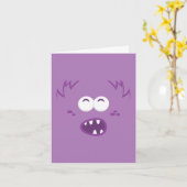 Carte de note faciale pourpre Monster (Fleur jaune)