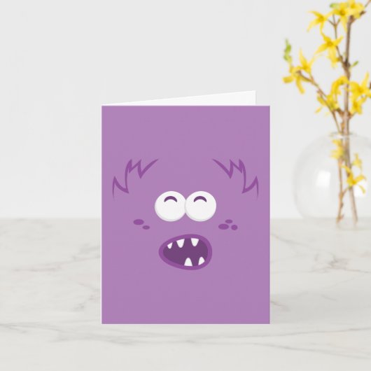 Carte de note faciale pourpre Monster (Fleur jaune)