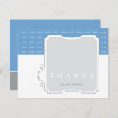 Carte de note faite sur commande de Merci de (Devant / Derrière)