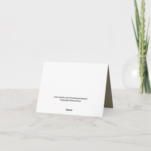 Carte de note faite sur commande personnalisée de (Dos)