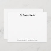 Carte de note famille (Devant / Derrière)