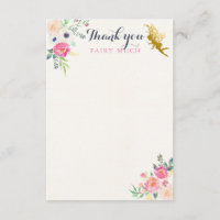 Carte de note féerique de Merci
