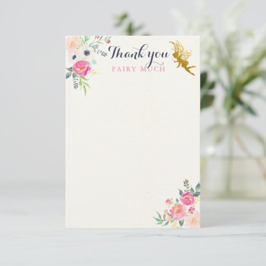 Carte de note féerique de Merci (Debout devant)