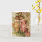Carte de note - fées vintages (Fleur jaune)