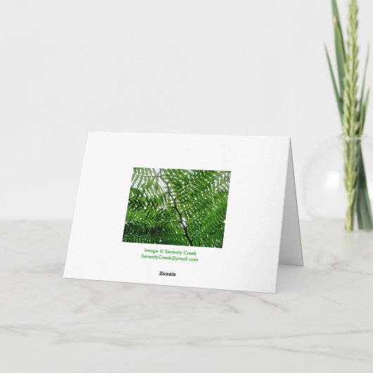 Carte de note Fermer Tree (Dos)