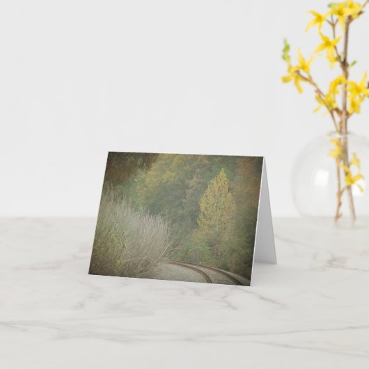 Carte de note ferroviaire d'automne (Fleur jaune)