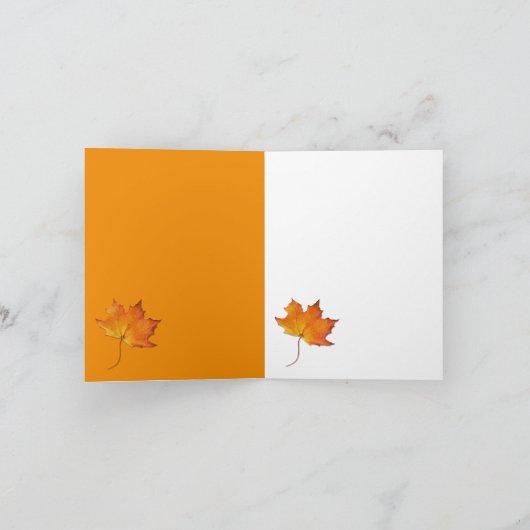 Carte de note Feuille d'érable (Intérieur)