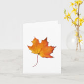 Carte de note Feuille d'érable (Fleur jaune)