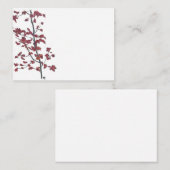 Carte de note Feuille rouge (Devant / Derrière)