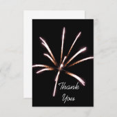 Carte de note Fireworks Flat Thank you (Devant / Derrière)