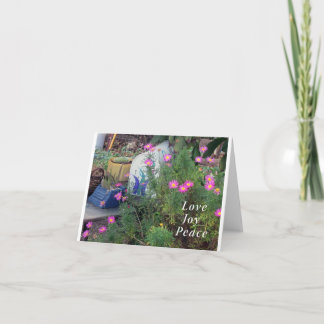 Carte de note flanquée Fleurs