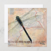Carte de note Flat Dragonfly (Devant / Derrière)