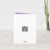 Carte de note Fleur de lilas refletée dans une gou (Dos)