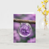 Carte de note Fleur de lilas refletée dans une gou (Fleur jaune)