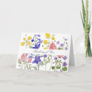 Carte de note Fleur sauvage de printemps