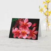 Carte de note fleurie rose vif (Fleur jaune)