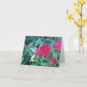 Carte de note Fleurs roses (Fleur jaune)